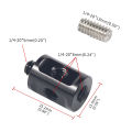 Dual 1/4 Screw Tube Rod Connecting Adapter Mount 1/4 Thread DLSR Shoulder Rig Follow Focus System Mic Stand Light Holder.
