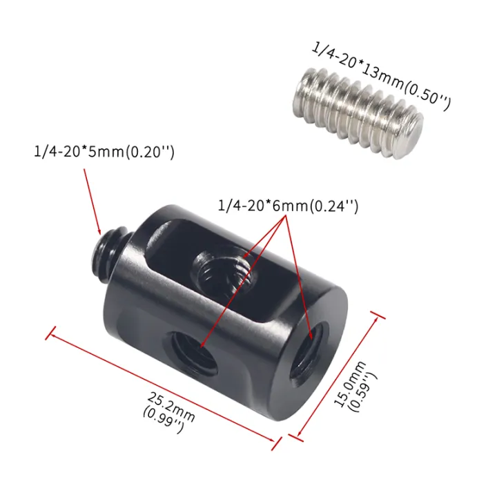 Dual%201/4%20Screw%20Tube%20Rod%20Connecting%20Adapter%20Mount%201/4%20Thread%20DLSR%20Shoulder%20Rig%20Follow%20Focus%20System%20Mic%20Stand%20Light%20Holder%20-%20Image%203