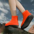 1 Pair Latex Waterproof Shoe Covers Anti-Slip Reusable for Outdoor Travel Rainy Day Unisex Overshoes Foot Protectors. 