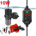 10W Adjustable Aquarium Heater Rod 18-34°C Mini USB Submersible Thermostat Heater with Digital Display for 1 to 5L Fish Tanks. 