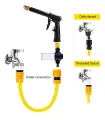 Portable High-Pressure Water Gun Cleaning Car Wash Machine Garden Watering Hose Nozzle Sprinkler Foam Thread Quick Connector. 