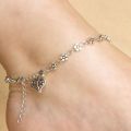 Heart & Flowers Anklet Foot Chain Boho Beach Beads Aolly Plum Blossom Anklets for Women Girl.
