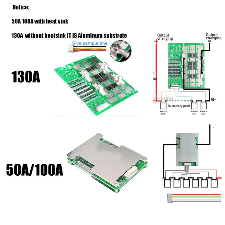 6S%207S%208S%2024V%2050A%20100A%20130A%20Li-ion%20Lifepo4%20Lithium%20Battery%20Protection%20Board%20BMS%20Balance%20electrical%20tool%20RV%20Inverter%20Backup%20Power%20-%20Image%202