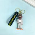 Anime Bad Guys Figure Keychain Cute Mr.Wolf and Mr.Piranha 3D Doll Schoolbag Pendant Fashion Keyring Jewelry Kid's Toy Gift. 
