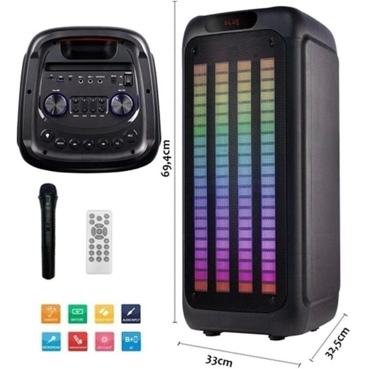 Kts-1755%20bt%20wireless%20portable%20outdoor%20speaker%20large%20dual%208%20inch%20with%20wireless%20microphone%20fm%20radio%20usb%20tf%20tws%20mp3%20music%20player%20-%20Image%203