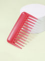 1PCS convenient short rectangular wide toothed comb, plastic flat comb, hair massage smooth hair styling tool. 