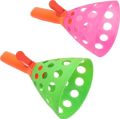 Catch Ball (Pair) Toy, Exercise Hand Eye Coordination Portable Pop and Catch Ball Game for Kindergarten. 