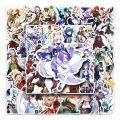 💥Ready to ship💥New Genshin impact 50 sheets cartoon anime sticker waterproof removable sticker gengshin. 