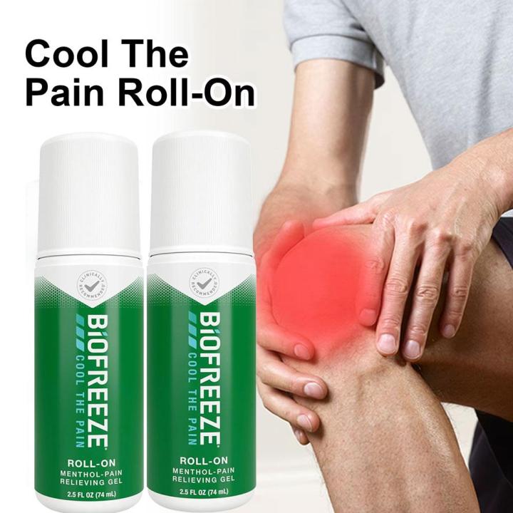 74ml Biofreeze Roll On Pain Relief for Knee Lower Back Relief Sore Muscle Relief Cooling Joint Pain Menthol Gel Paste