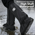 S-XXL High Tube Waterproof Anti-Slip Rain Boot Shoes Cover Cycling Hiking Reusable Rain Snow Overshoes Shoes Pant Protectors. 