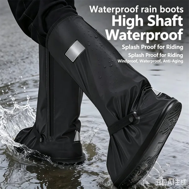 S-XXL%20High%20Tube%20Waterproof%20Anti-Slip%20Rain%20Boot%20Shoes%20Cover%20Cycling%20Hiking%20Reusable%20Rain%20Snow%20Overshoes%20Shoes%20Pant%20Protectors%20-%20Image%202