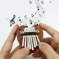 8 Key Mini Kalimba High Quality Exquisite Finger Thumb Piano Marimba Musical Good Accessory Pendant Gift,Valentine's Day. 