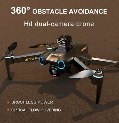 RC Drone 4K Dual Camera With Optical Flow 2.4GHz Four Chan nels Six Axis Gyr oscope Drones Drone RC Drone Mini Drone, Black