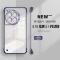 Plated Transparent Slim Frameless Phone Case For Oneplus 13 13R 12 12R 11 11R 10T 10R 10 Pro Lens Protection Plating Back Cover.