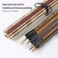 6/9/12/16Pcs Chinese Calligraphy Brushes Set with Roll-up Bamboo Brush Holder Sumi Painting Writing Kanji Art Watercolor Brush. 