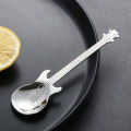 Guitar-Shaped Stainless Steel Spoon - Perfect for Coffee, Tea, Desserts | Durable, Stylish Tableware for Music Enthusiasts. 