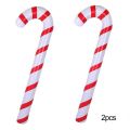 2Pcs Christmas Inflatable Walking Sticks Christmas Outdoor Candy Coloured Inflatable Walking Sticks Christmas Decoration. 