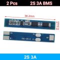 2 Pcs  2S BMS 7.4V 3A Over Charge Discharge Protection board 2S 3A 8.4V 18650 Board Charging BMS Module 2S 3A 7.4V High Quality Battery management system. 
