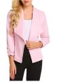 Womens Blazer Casual Open Front Work Office Blazer Jacket 3/4 Sleeve Lapel Coats with Removable Shoulder Pads. 