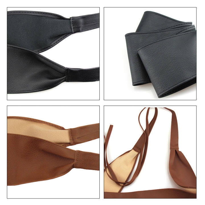 Boho%20Belt%20for%20Women%20Bowknot%20Faux%20Leather%20Wrap%20Around%20Obi%20Style%20Cinch%20Waistband%20Black%20Cummerbund%20Brown%20Women%20Belt%20-%20Image%205