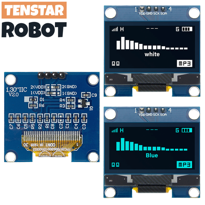 1.3" OLED Display Module White Blue Color Drive Chip SH1106 128X64 1.3 Inch LCD LED IIC I2C Communicate