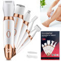 Solimpia 5-in-1 Electric Hair Removal Device Rechargeable Body Nose Hair Trimmer Eyebrow Grooming Kit for Woman. 