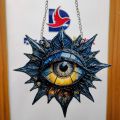 Dark Aesthetic Mystic Eye Wall Art Decor with Chain. 