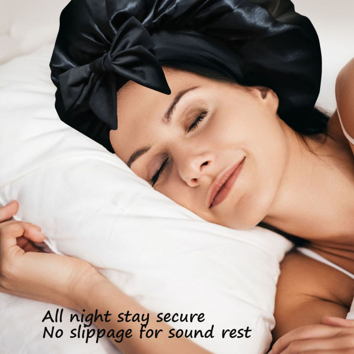 Silk%20Bonnet%20for%20Sleeping%20Women%20Satin%20Bonnet%20Hair%20Bonnet%20night%20sleep%20cap%20scarf%20wrap%20for%20curly%20hair%20With%20Tie%20Band%20for%20Curly%20Ha%20-%20Image%202