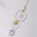 1Pc Sparkling Star Moon CrystalSun ChaserWind ChimesPerfect forHome Decor Wedding Party Hanging and Outdoor Garden Rainbow Maker. 