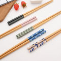 Anti-skid Handmade Bamboo 5 Pair Set Reusable Japanese Style Natural Wood Chopsticks Food  Multi Color Wooden Chopsticks Set. 