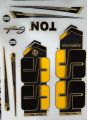 SS TON 2023 New Black yellow  Edition Cricket Bat Sticker Latest version for professional players. 