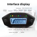 Universal Motorcycle Speedometer Digital Panel Meter Display Tachometer Speed Odometer Fuel Level Water Temp for 2,4 Cylinder. 