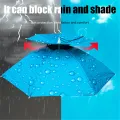 Portable Rain Umbrella Hat Army Green Foldable Outdoor Pesca Sun Shade Waterproof Camping Fishing Headwear Cap Beach Head Hats. 