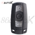 Remote Key Fob Shell Case Replacement for Smart Key Shell Blade Fob Remote Case for BMW 1 3 5 6 X Series E90 E91 E92 E60. 