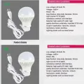 3/5/7W USB Lamp Bulb 5V Portable Camping Lantern Lamp LED USB Power Reading Book Light For Outdoor Camping Tent Lighting. 