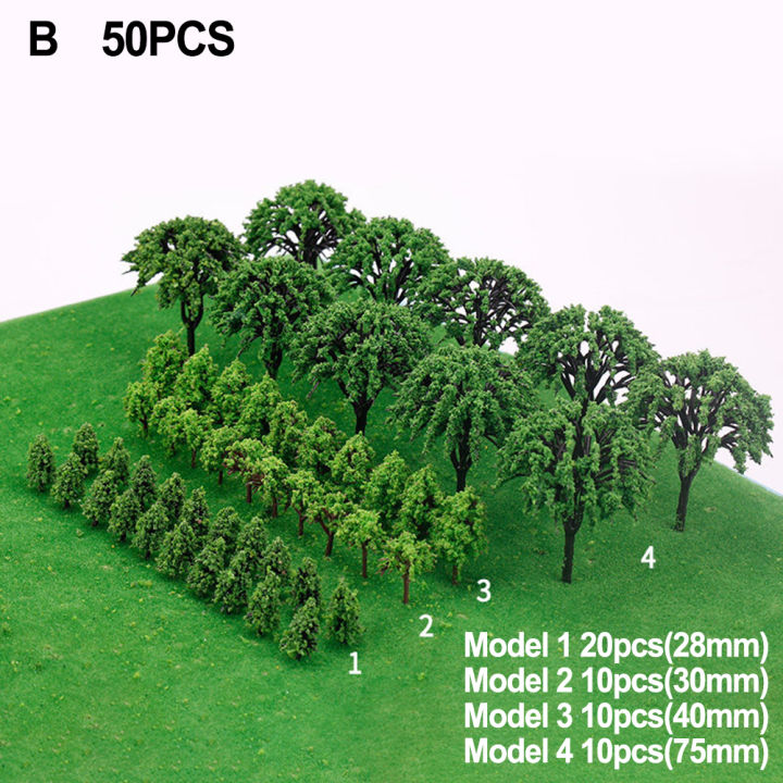 50Pcs%20Plastic%20Model%20Train%20Miniature%20Tree%20Scenery%20DIY%20Outdoor%20Landscape%20Railroad%20Building%20Landscape%20Sand%20Table%20Models%20decoration%20-%20Image%207