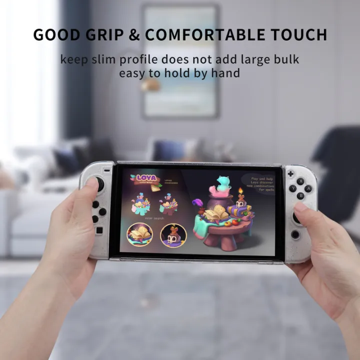 Transparent%20Protective%20TPU+PC%20Glitterry%20Cases%20for%20%20Switch%20Oled%20Console%20Video%20Gamepad%20Cover%20Skin%20Accessories%20-%20Image%203