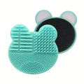 Multifunctional cosmetic brush box cleaning sponge cleaning dry people lazy quick change color scrubber brush brush blush eye shadow cleaning tools. 