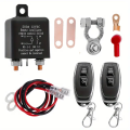 Automotive Relay Remote Car Control Battery Disconnect Anti-Theft with Dual Remote Control Switch Battery Switch Relay 12V. 