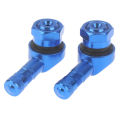 2PCS CNC Motorcycle 90 Degree Angle Wheel Tire Stem Tubeless Valve Aluminum. 