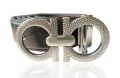 Cow Leather Belt with Brand Buckle. 