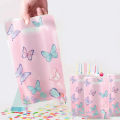 10/20pcs Butterfly Party Plastic Goodie Bags Pink Butterfly Candy Gift Bags For Butterfly Wedding Birthday Party Decoration. 