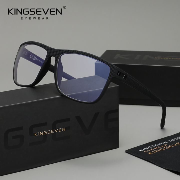 KINGSEVEN Blue Light Blocking Glasses Men/Women Phone Computer Eyewear Rectangle Anti-Blue Glasses