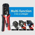 RJ11 RJ12 RJ45 Crimping Tool Ethernet Network LAN Cable Crimper Cutter Stripper Plier Accessories 8P8C connectors and Boots. 