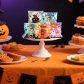 50/100Pcs Spooky Halloween Candy Bags Pumpkin Ghost  Cookie Self-Sealing Bags Halloween Party Decor Trick or Treat. 