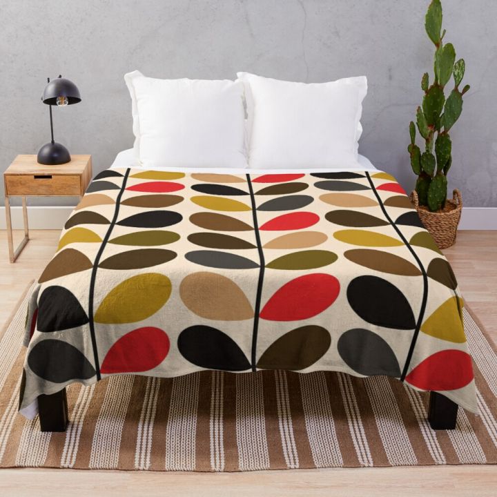 Orla Kiely Throw Blanket Blanket With Well Thick King Wool Loose Blanket Floral Throw Blanket Fleece Fabric