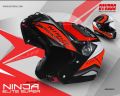 Studds Ninja D4 Red & Black Full Face Bike Helmet.