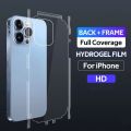 iphone 13 mini Protector Cover - Transparent Hydro Jell Skin Film Unbreakable Back Protector Sheet. 