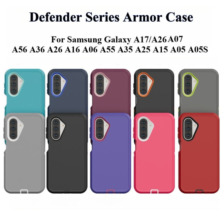 Shockproof%20Defender%20Phone%20Case%20For%20Samsung%20Galaxy%20A17%20A07%20A56%20A36%20A26%20A16%20A55%20A35%20Otter%20Armor%20Box%20Rugged%20Cover%20With%20Clip%20Holder%20-%20Image%206