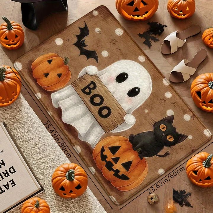 VIKAMA%20Halloween%20Pumpkin%20Ghost%20Carpet%20Kitchen%20Rug%20Bathroom%20Carpet%20For%20Live%20Room%20Sofa%20Carpet%20Doormat%20rmat%20Bedside%20Rugs%20Home%20Decor%20-%20Image%202